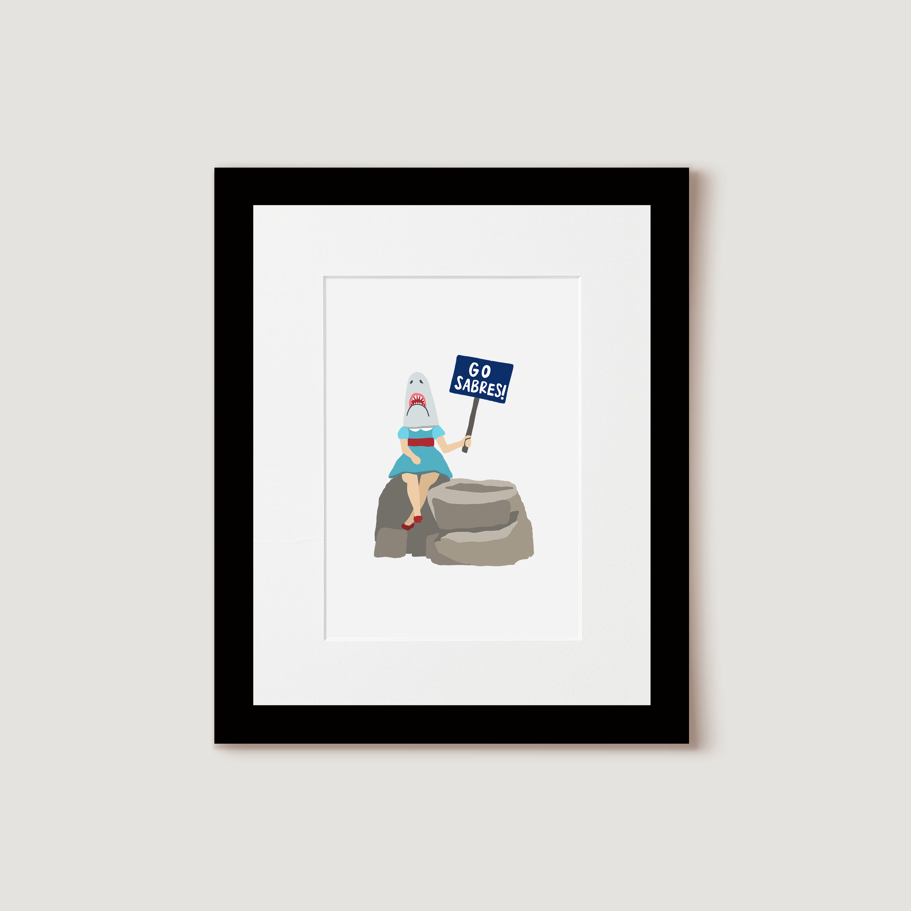 Art Print, Shark Girl (Canalside)