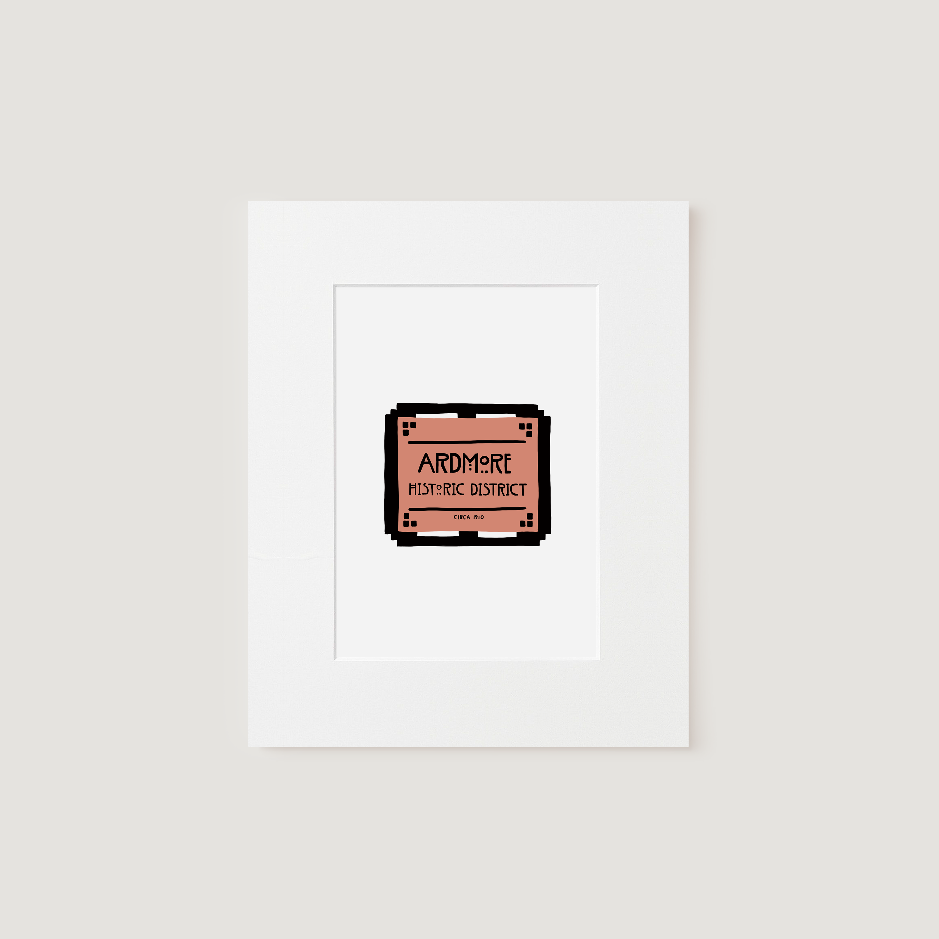 Art Print, Ardmore Historical Sign