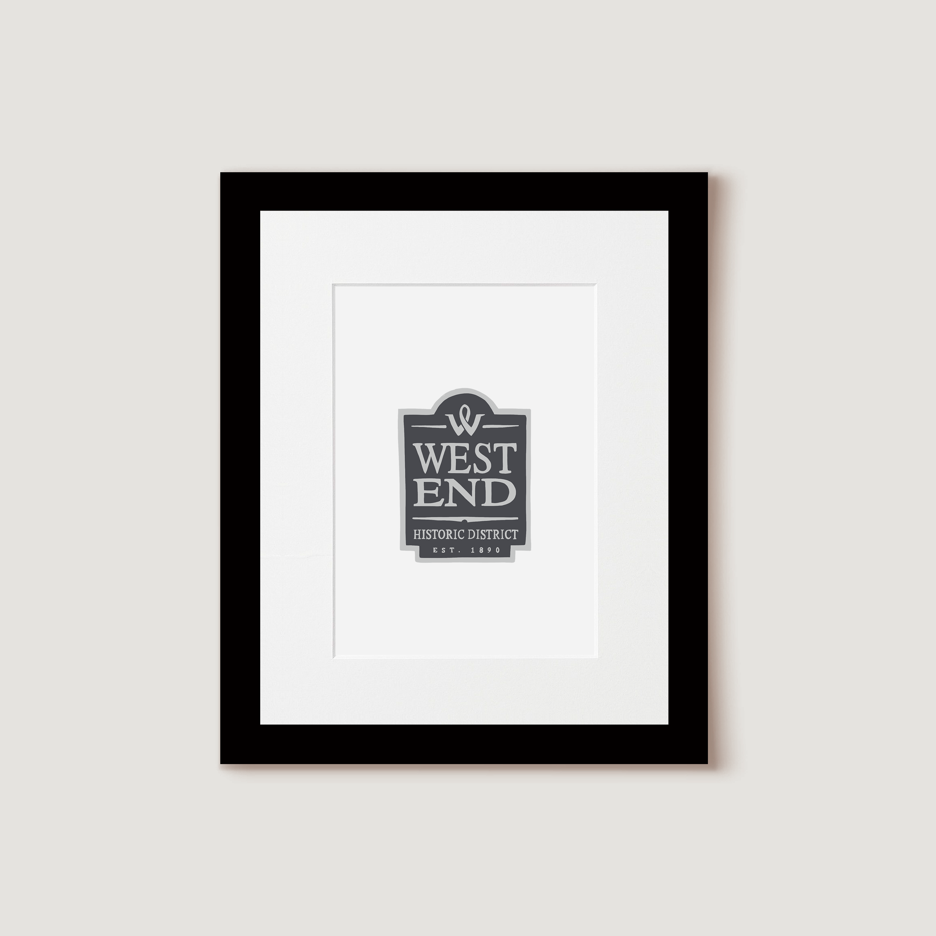Art Print, West End Historic District Sign