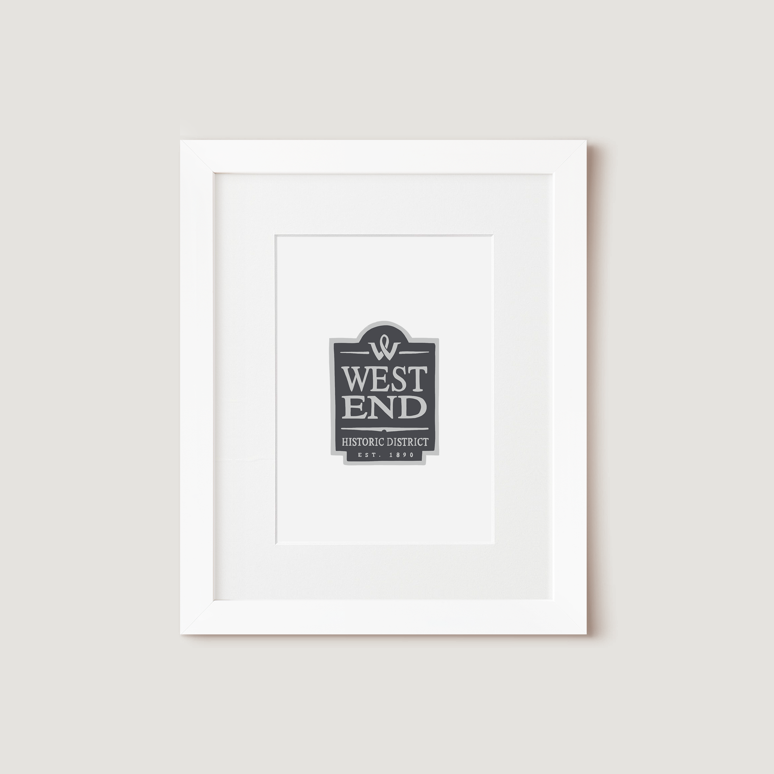 Art Print, West End Historic District Sign