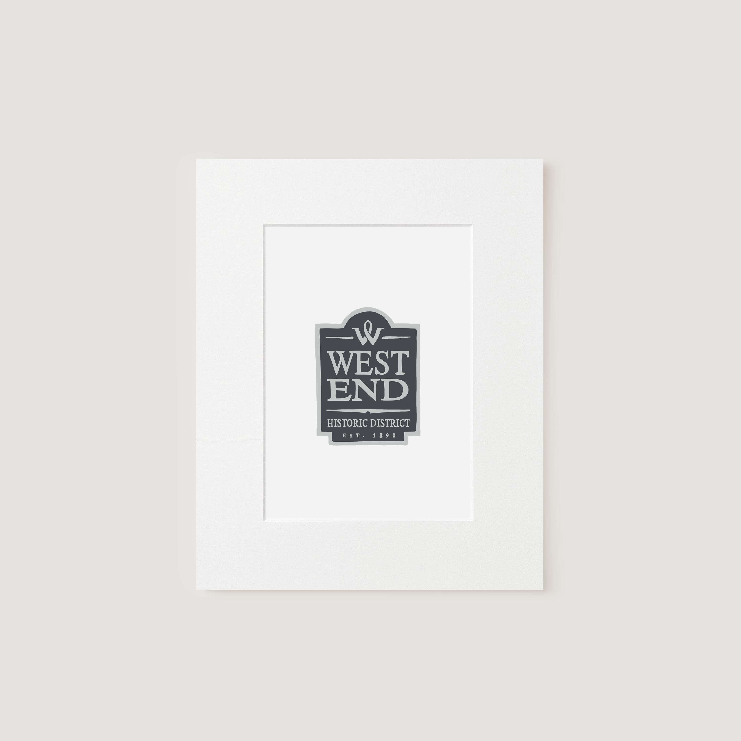 Art Print, West End Historic District Sign