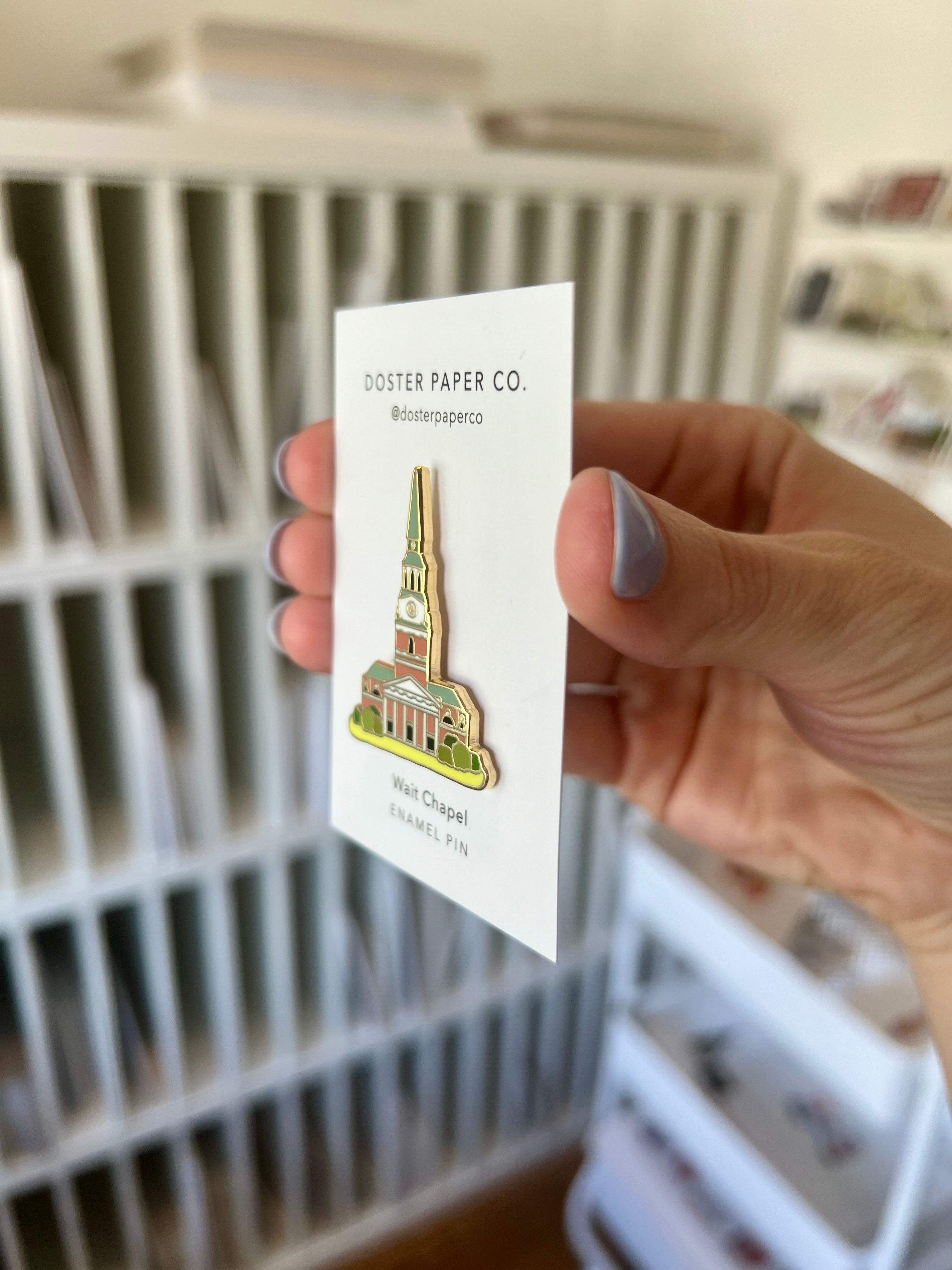 Enamel Pin, Wait Chapel at Wake Forest University