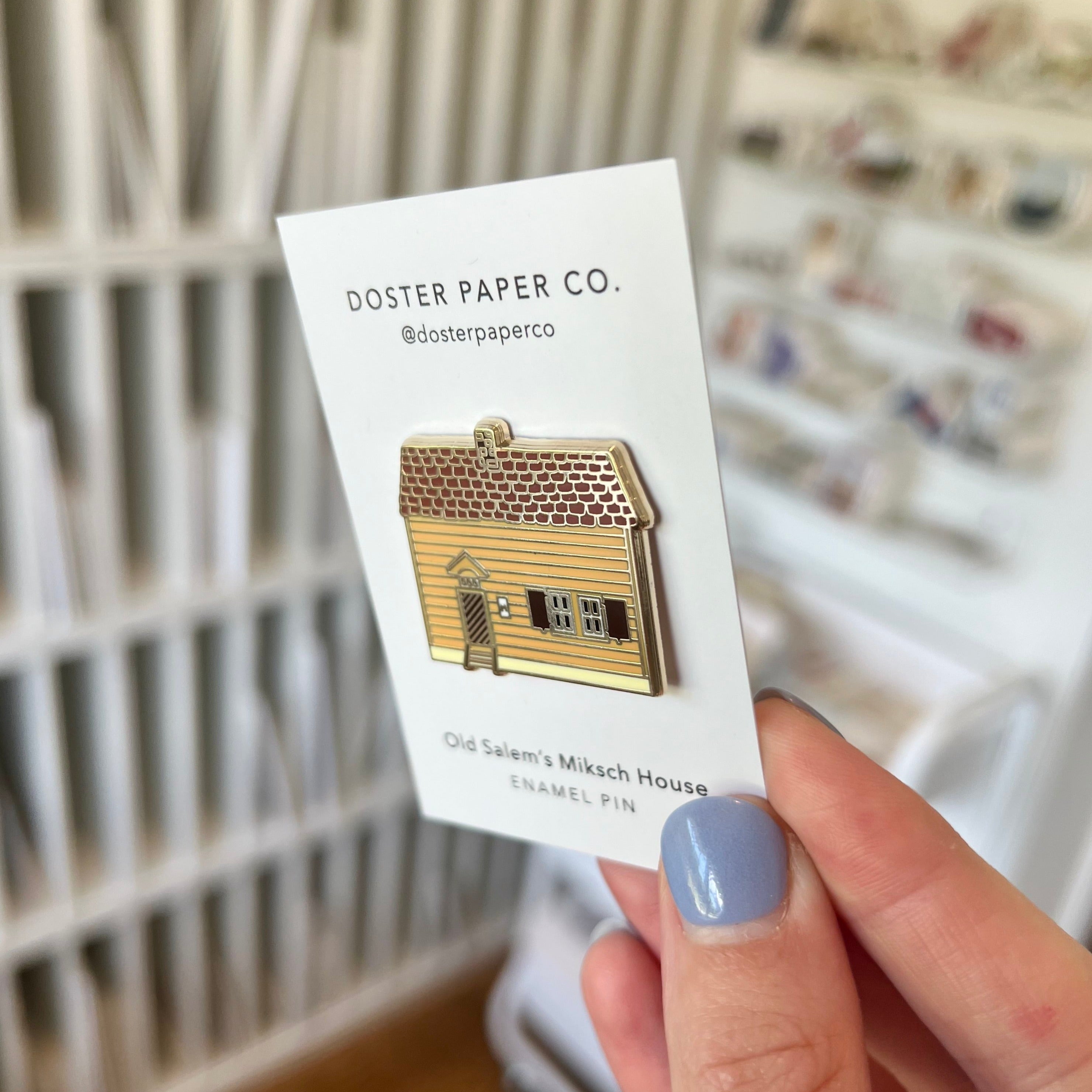 Enamel Pin, Old Salem’s Miksch House