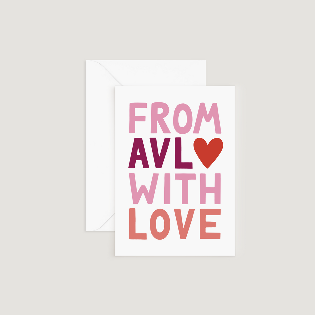 Greeting Card, From Asheville With Love, Valentine's Day