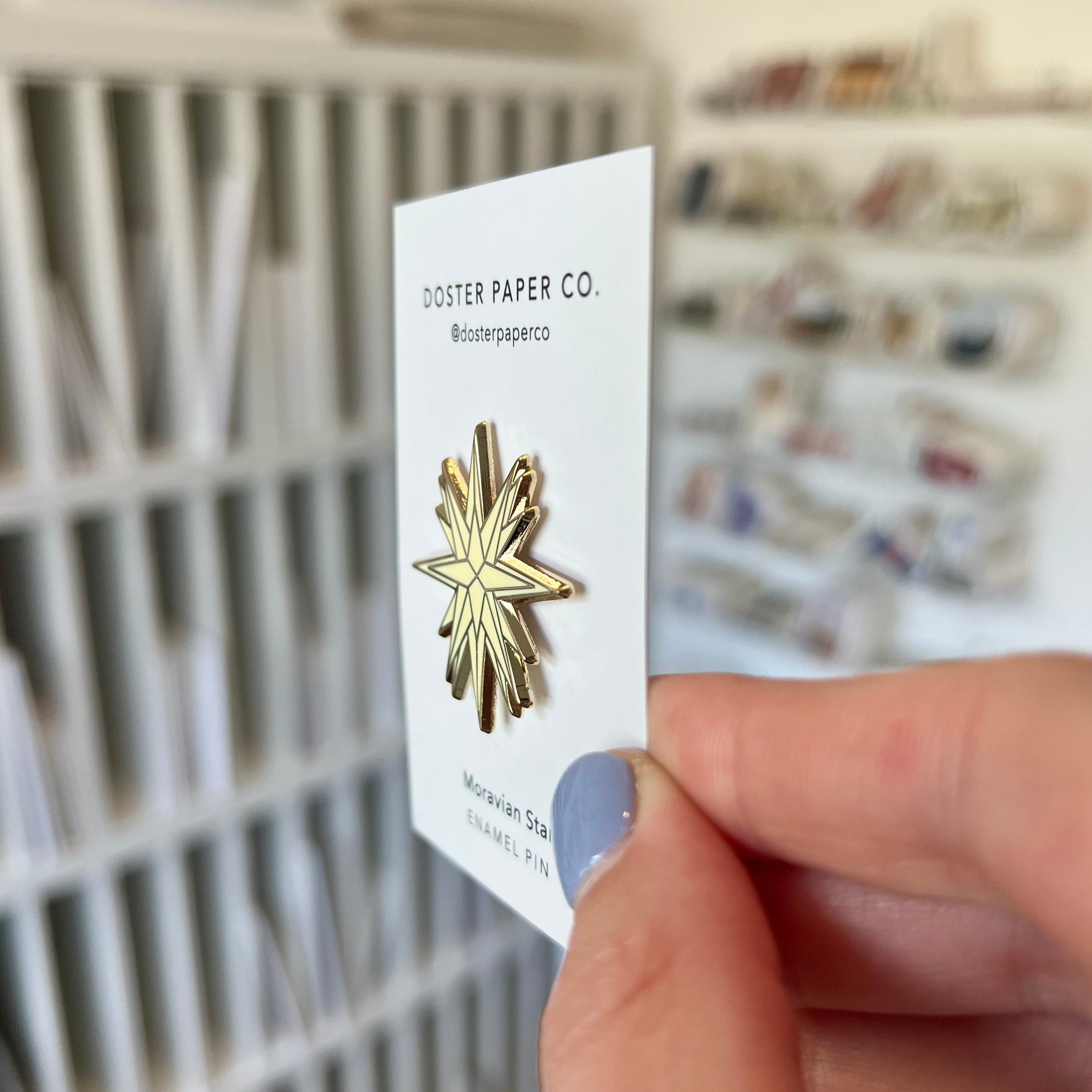 Enamel Pin, Moravian Star