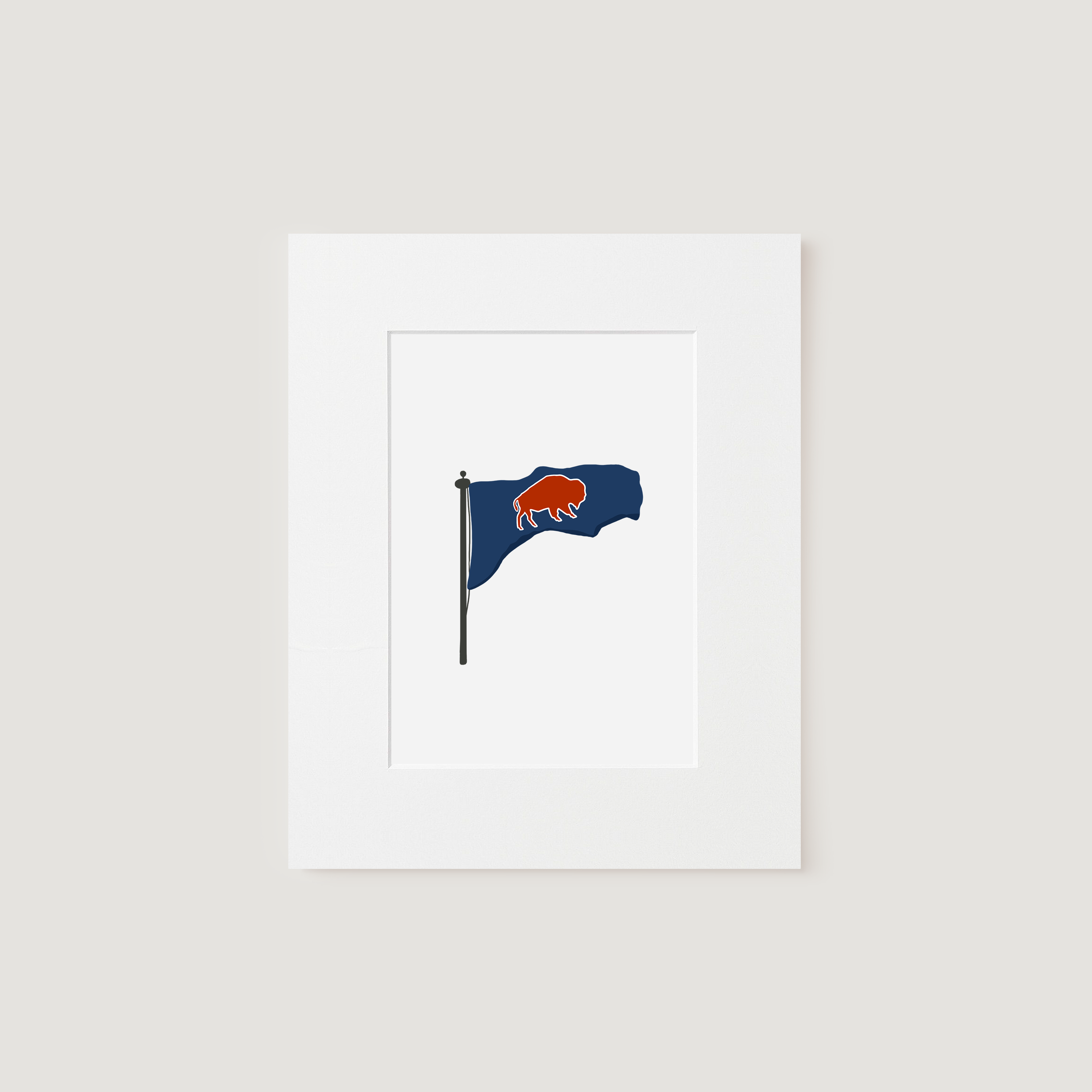 Art Print, Buffalo Flag