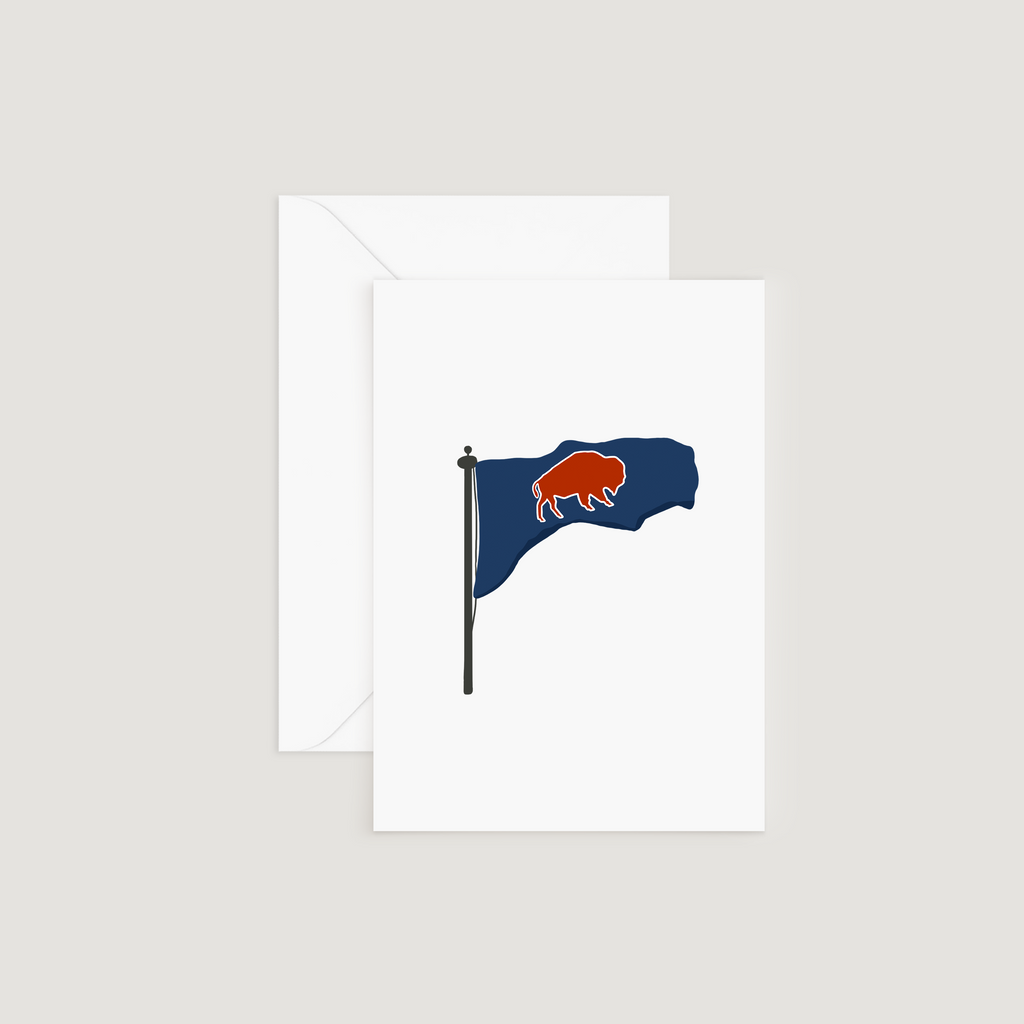 Greeting Card, Buffalo Flag