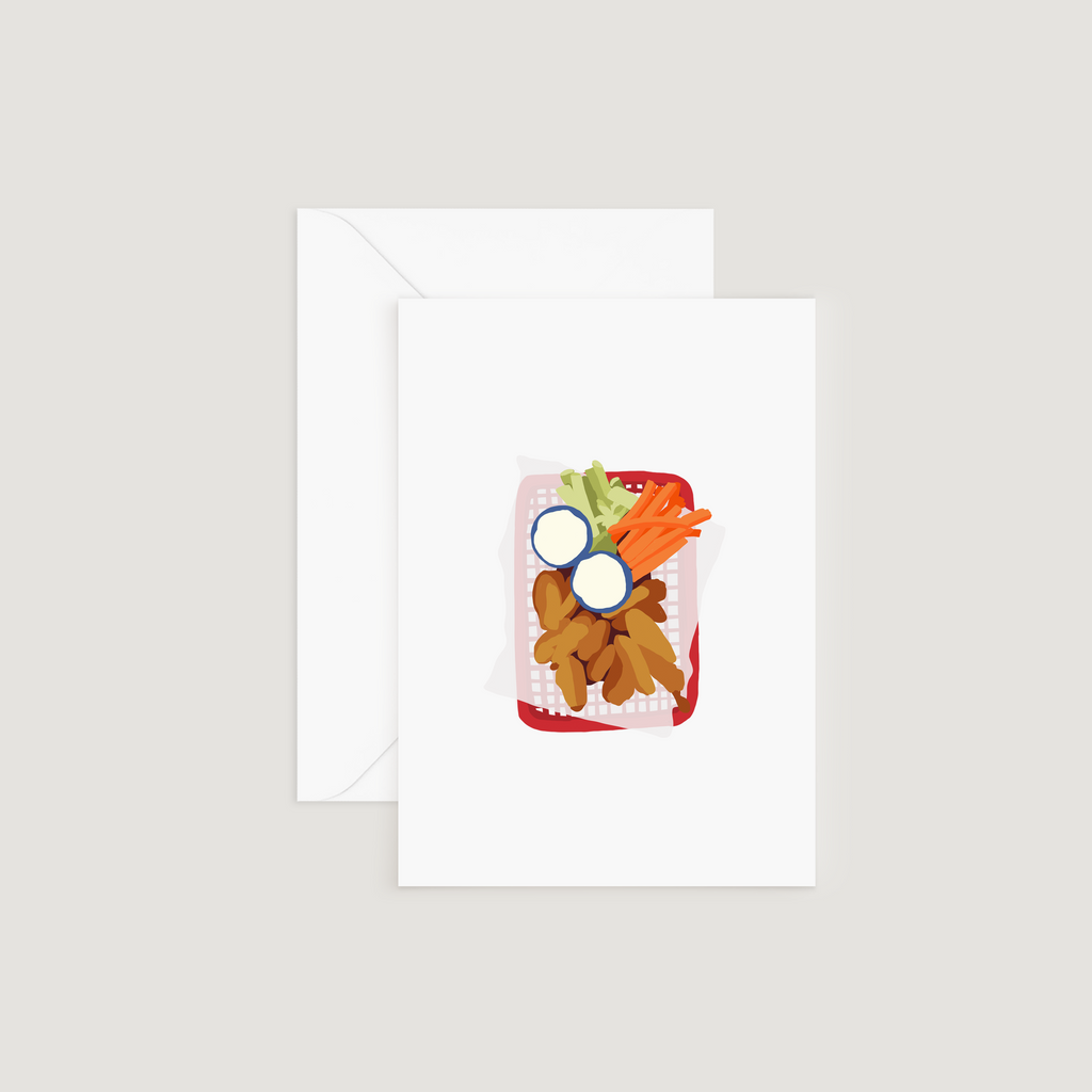 Greeting Card, Buffalo Chicken Wings & Blue Cheese