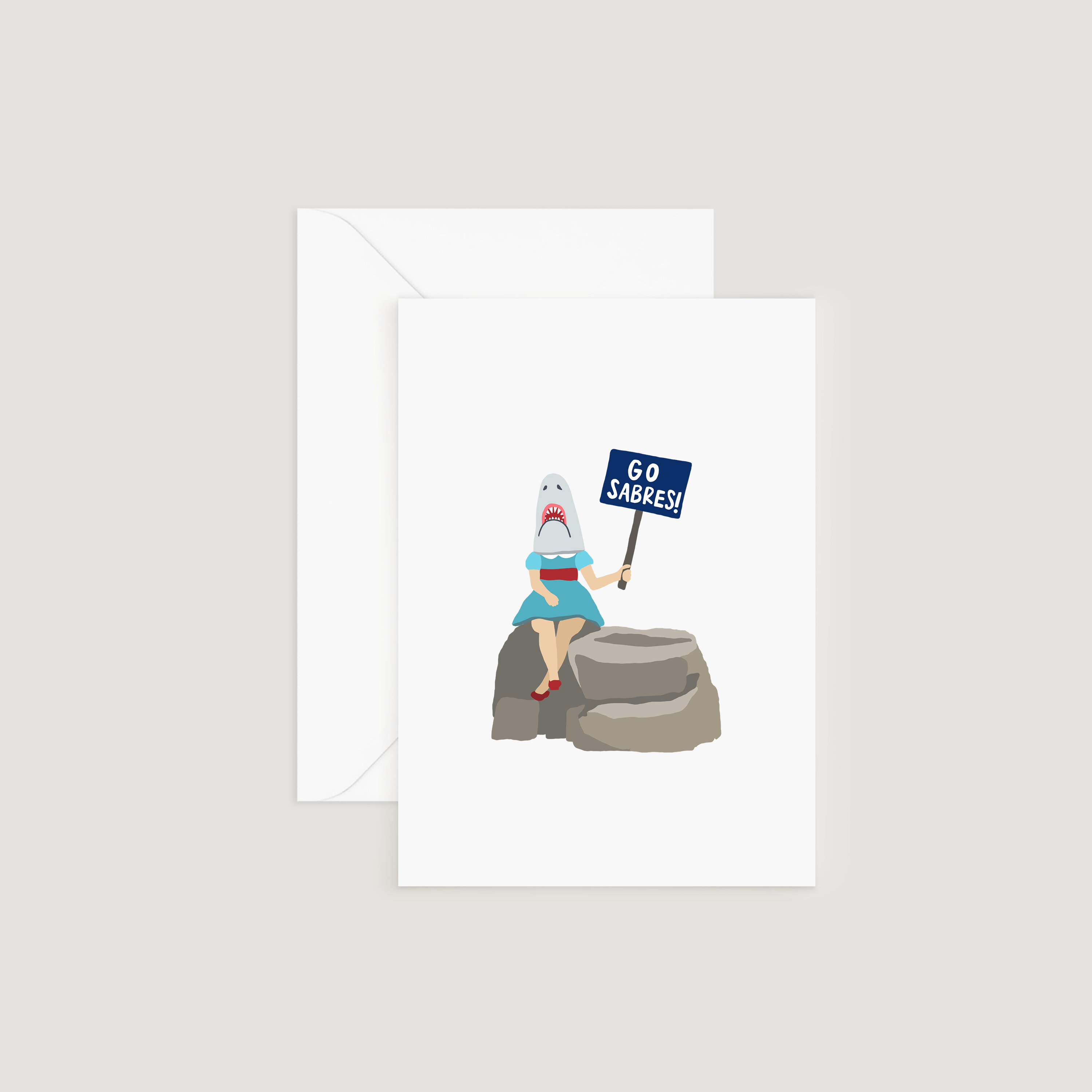 Greeting Card, Shark Girl (Canalside)