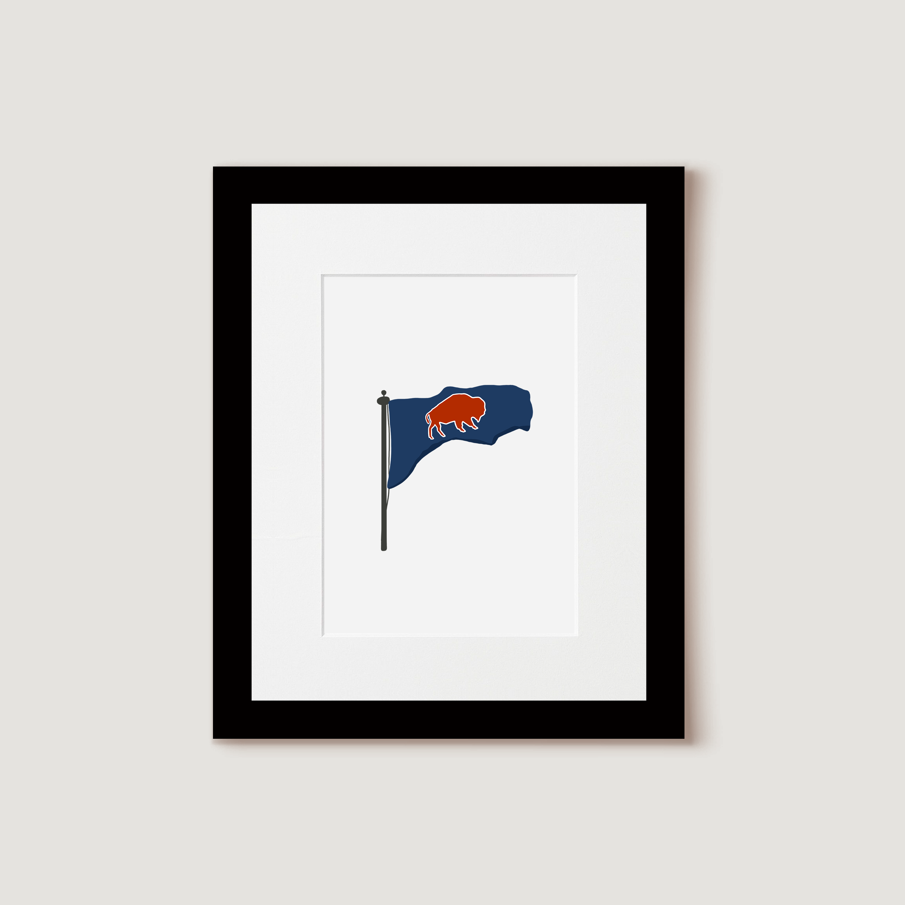 Art Print, Buffalo Flag