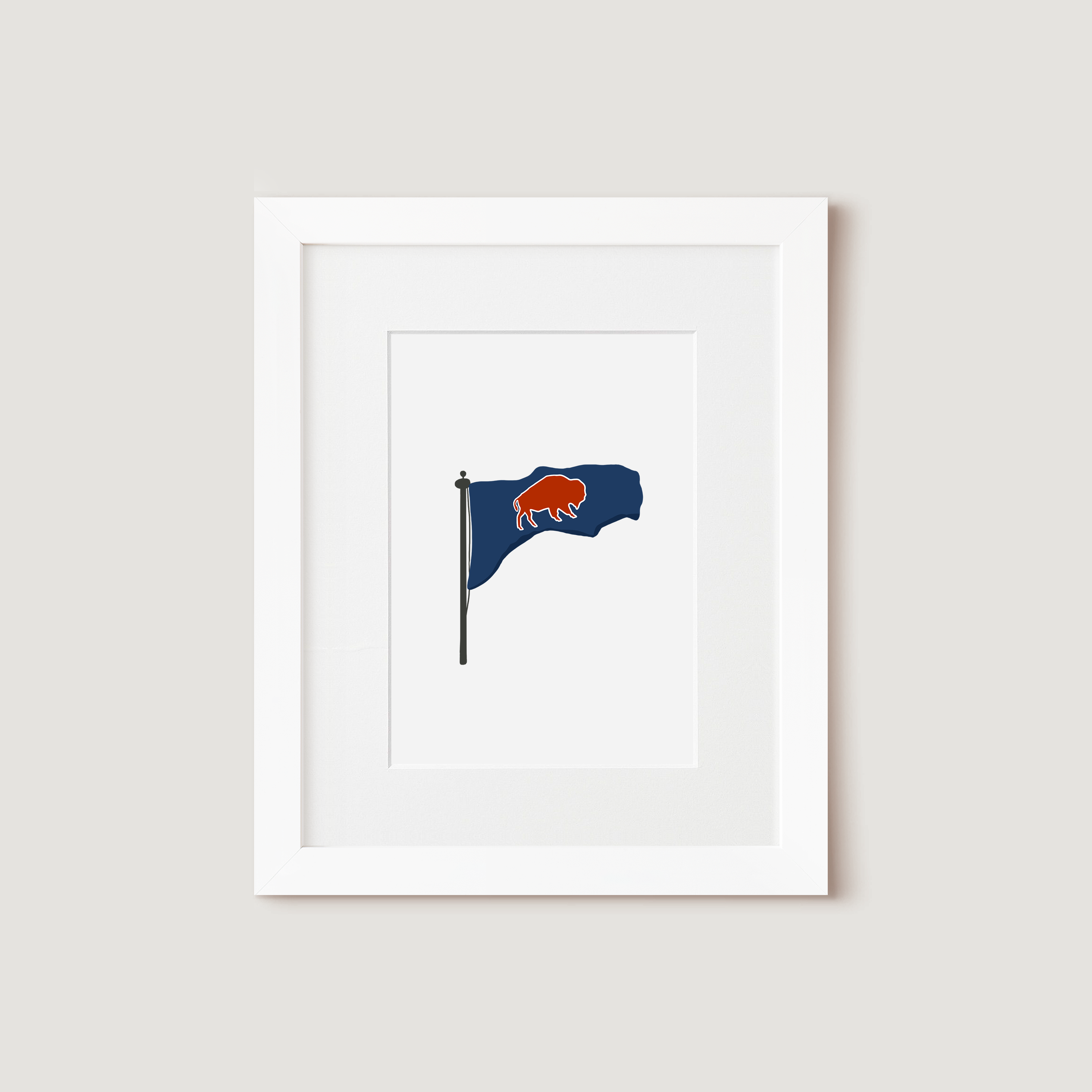 Art Print, Buffalo Flag