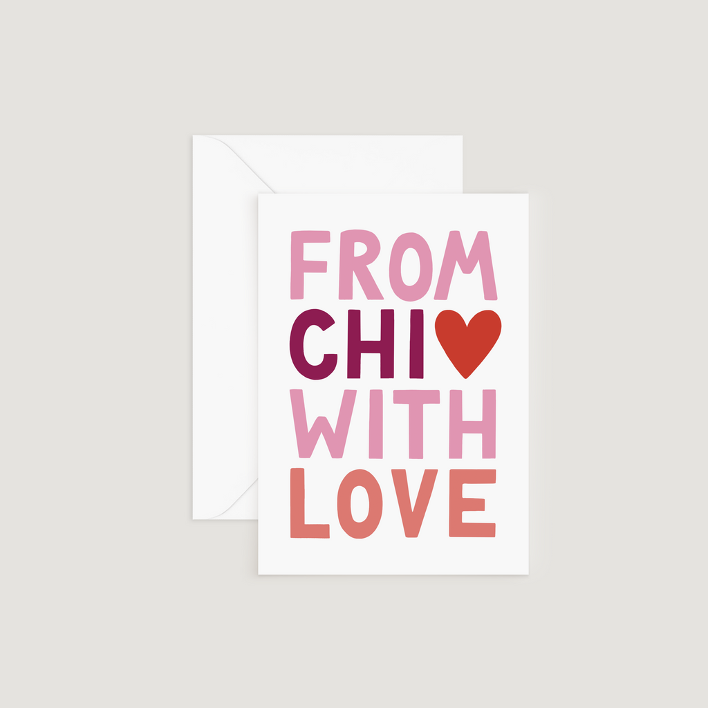 Greeting Card, From Chicago With Love, Valentine's Day
