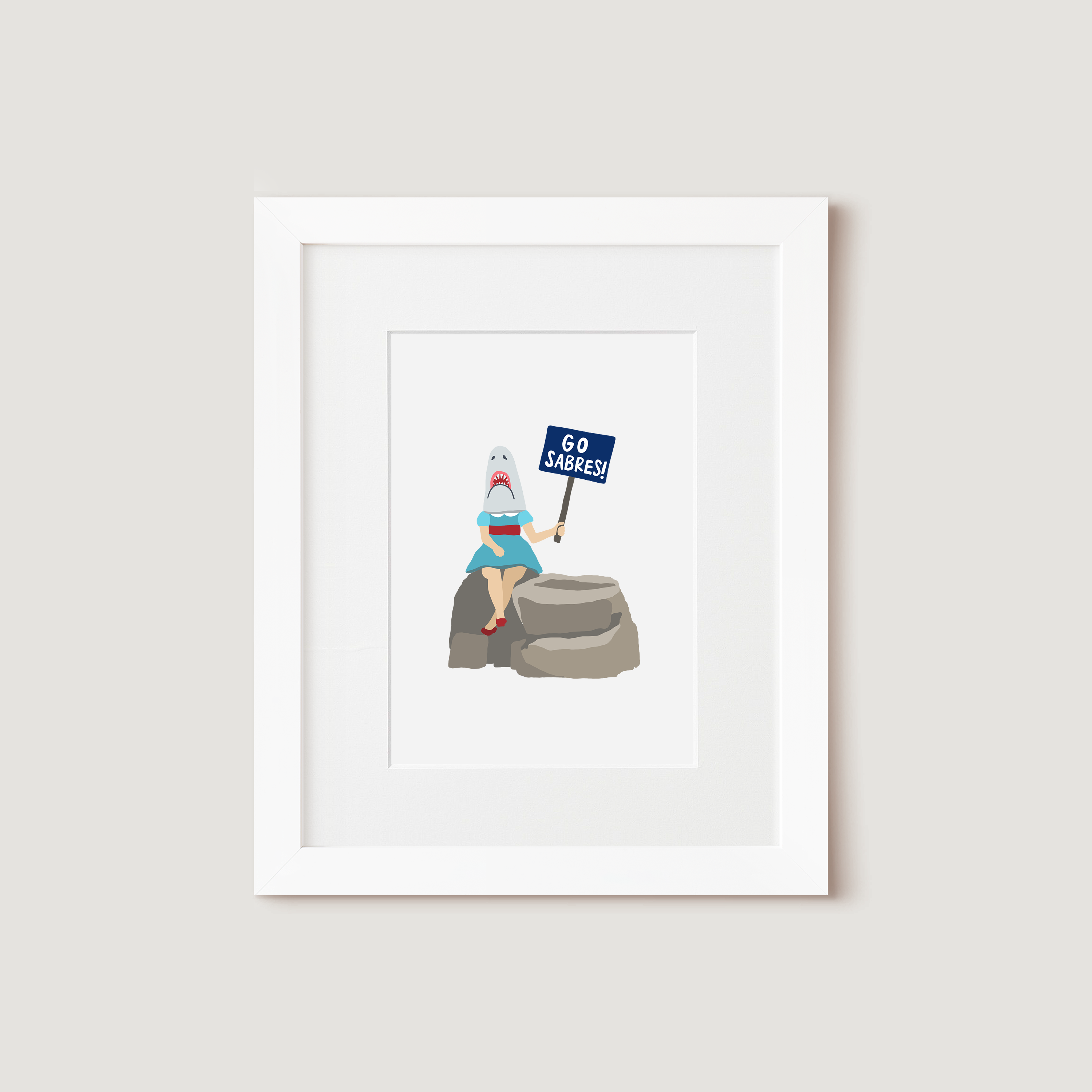 Art Print, Shark Girl (Canalside)