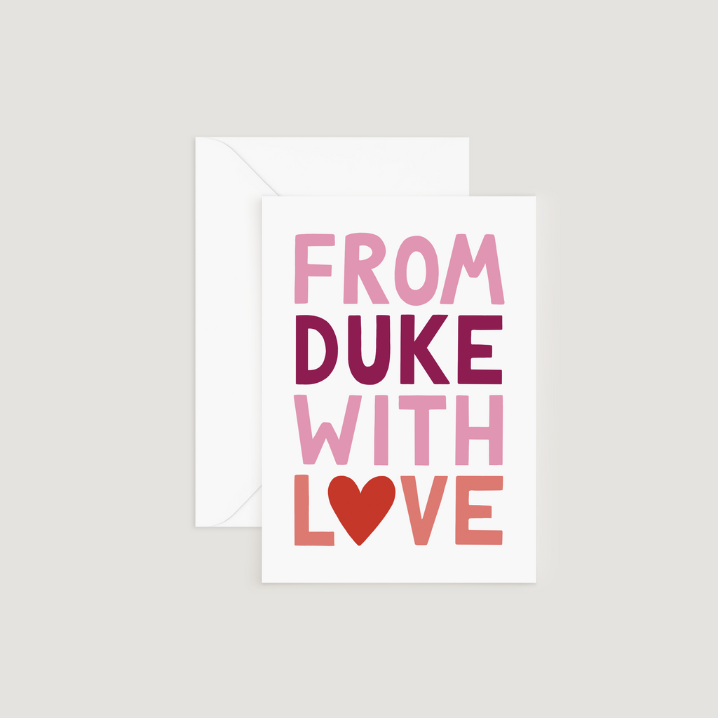 Greeting Card, From Duke With Love, Valentine's Day