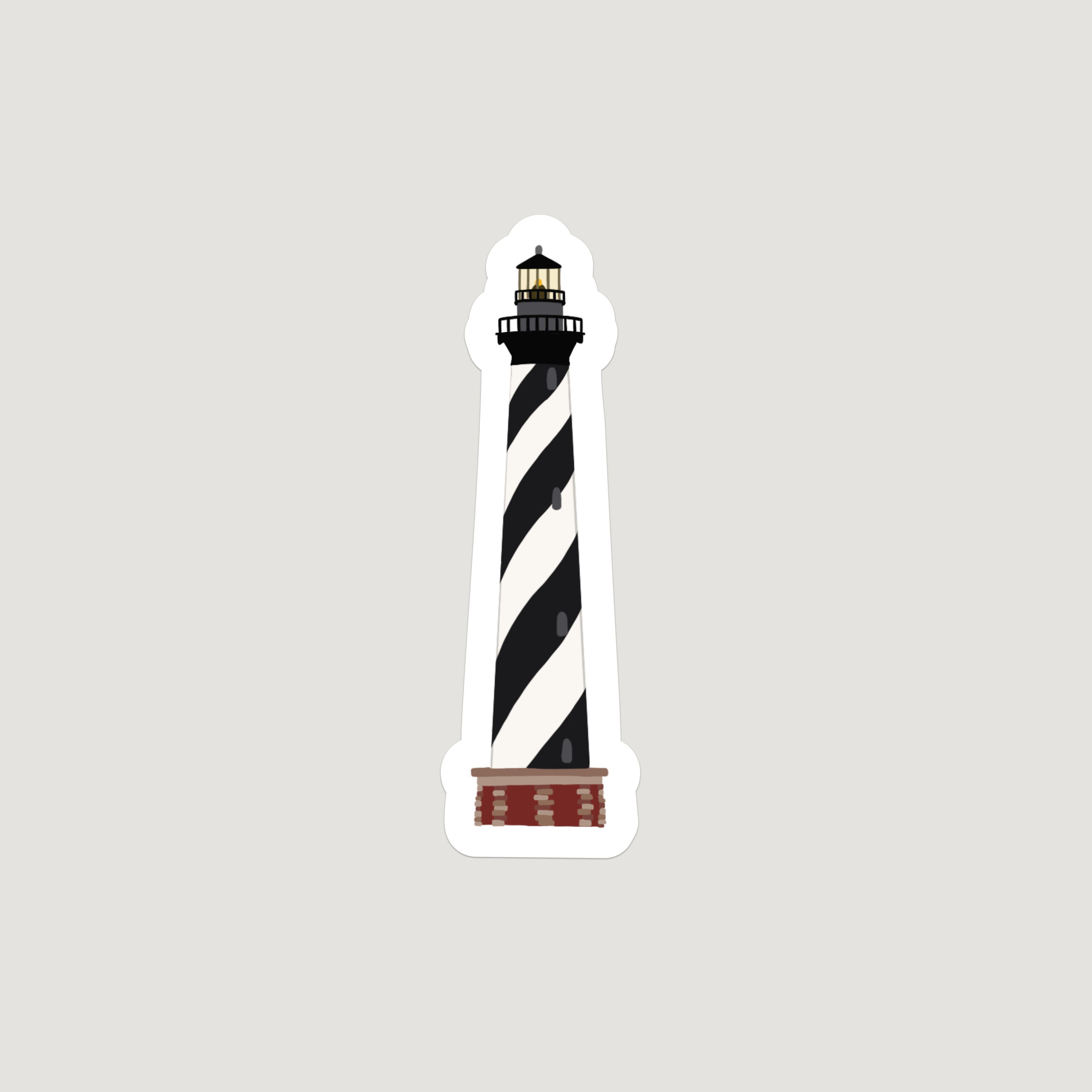 Waterproof Vinyl Sticker, Cape Hatteras Lighthouse