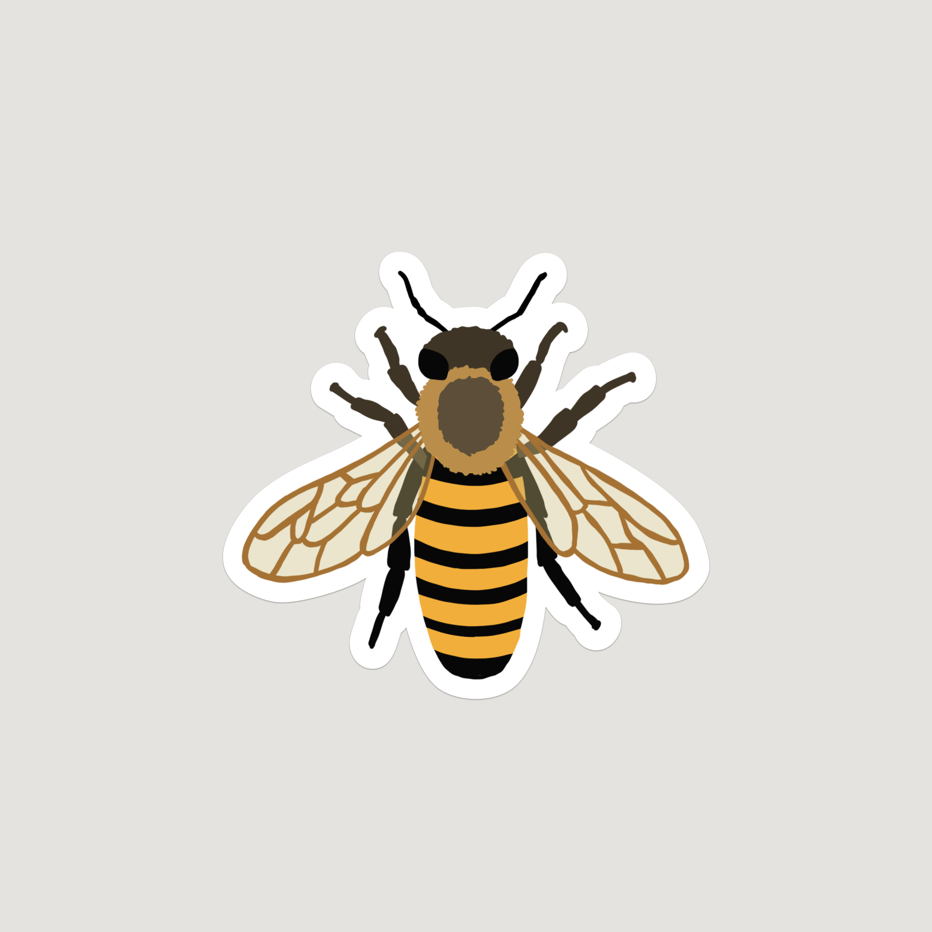 Waterproof Vinyl Sticker, Honey Bee