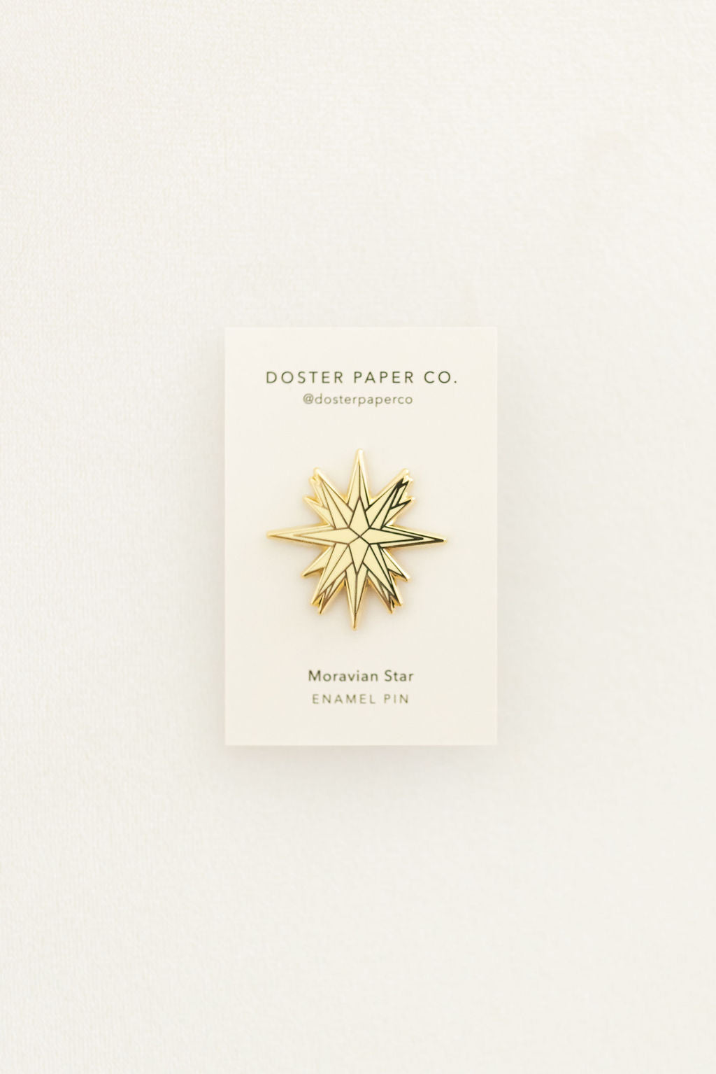 Enamel Pin, Moravian Star