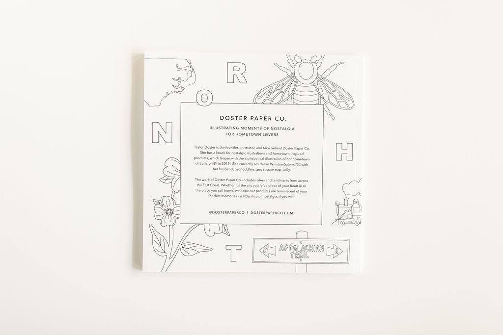 North Carolina Alphabet Coloring Book