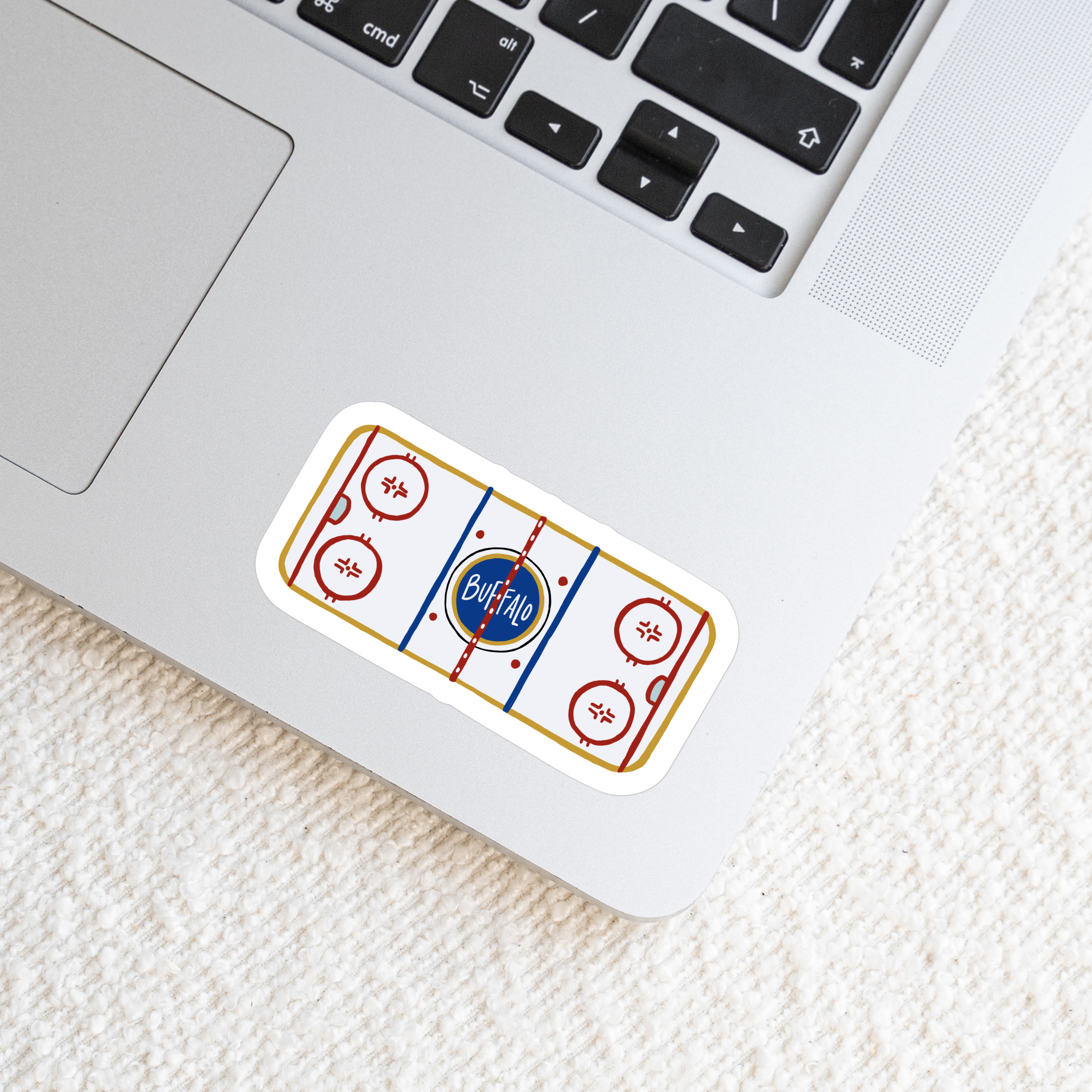 Waterproof Vinyl Sticker, Buffalo (Ice Rink)