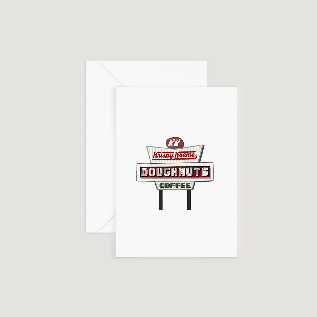 Greeting Card, Krispy Kreme Sign