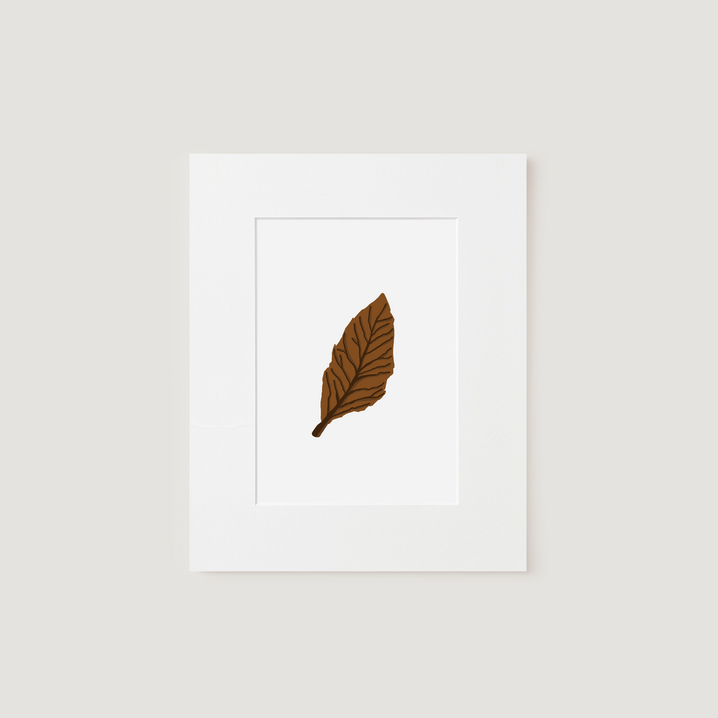 Matted Art Print, Tobacco Leaf