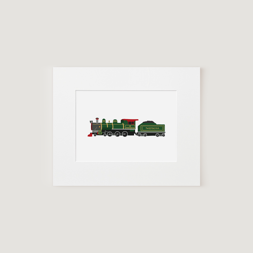 Matted Art Print, Tweetsie Railroad Train Car