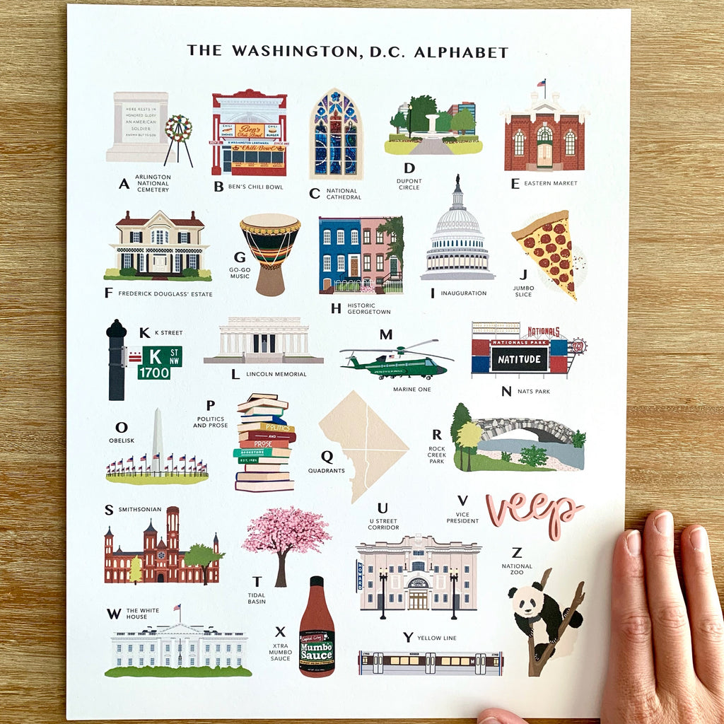 Washington, D.C. Alphabet Print