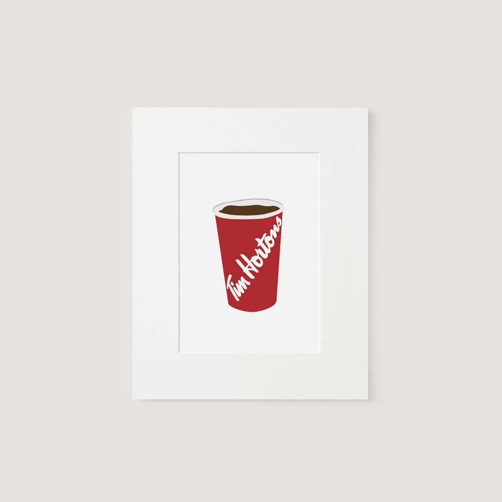 Matted Art Print, Tim Horton's Coffee Cup