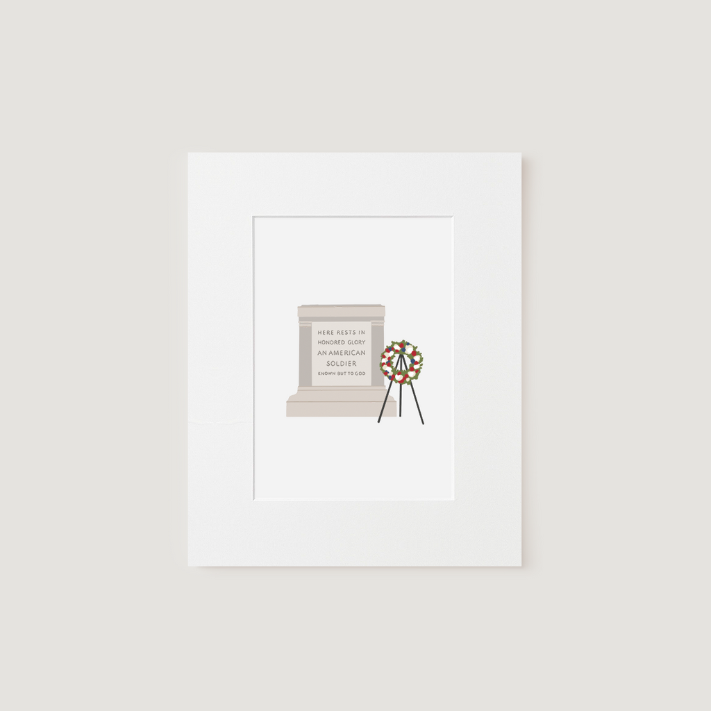 Matted Art Print, Arlington National Cemetery / Tomb of the Unknown Soldier