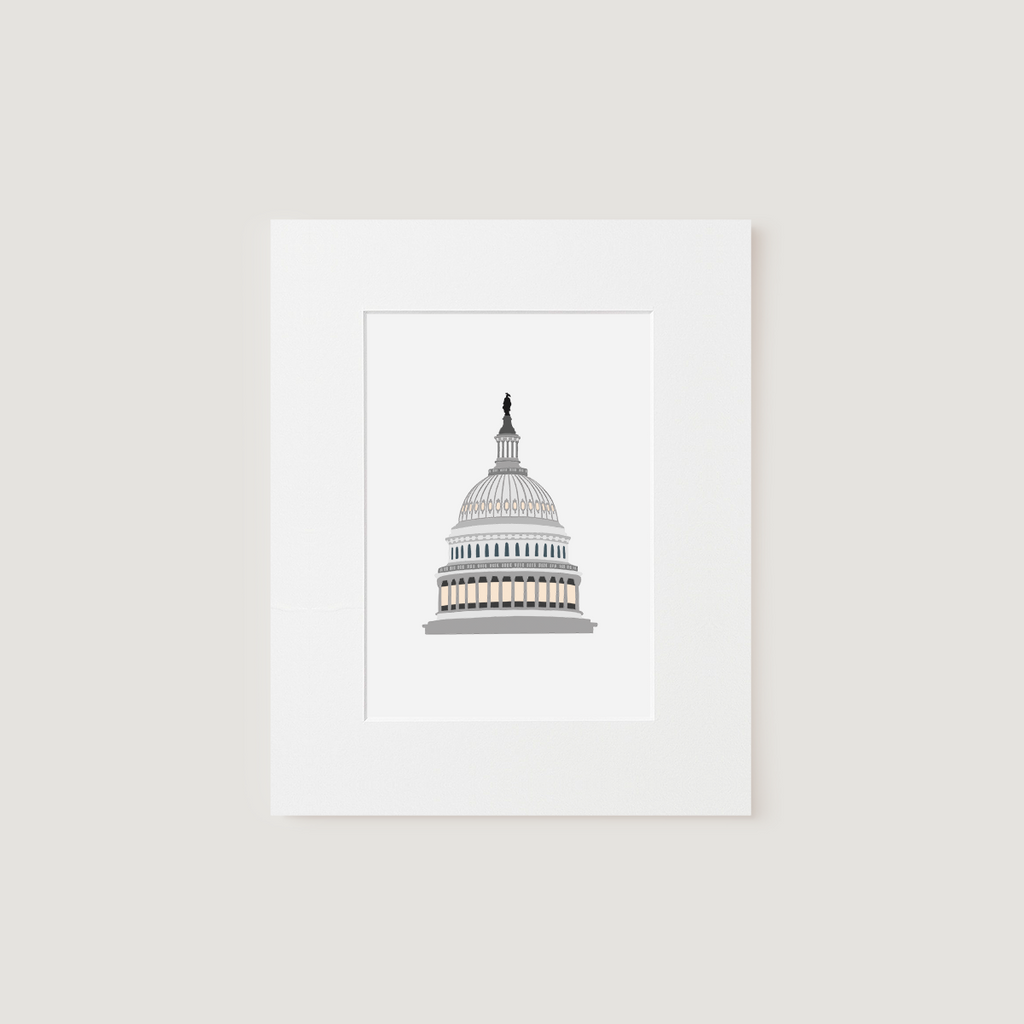 Matted Art Print, U.S. Capitol