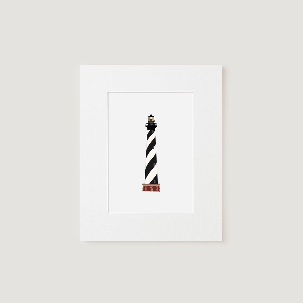 Matted Art Print, Cape Hatteras Lighthouse