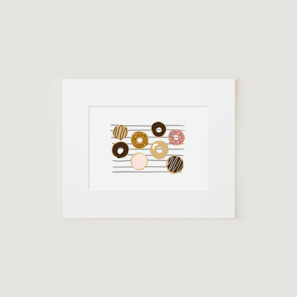 Matted Art Print, Krispy Kreme Donuts