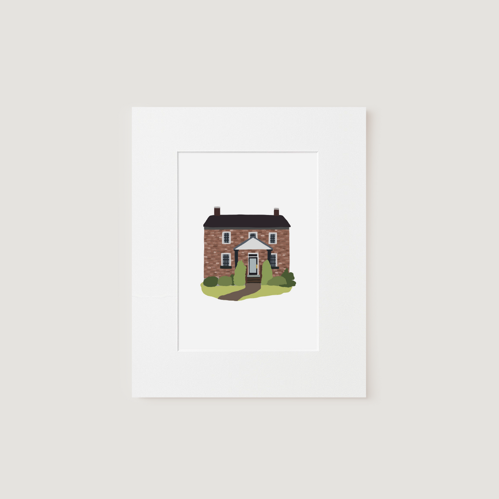 Matted Art Print, Zevely House